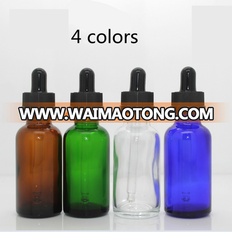 Wholesale Empty 30ml custom printed amber pharmaceutical oil glass dropper bottle with tamper proof lid